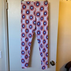 Mighty Fine Captain America leggings, L